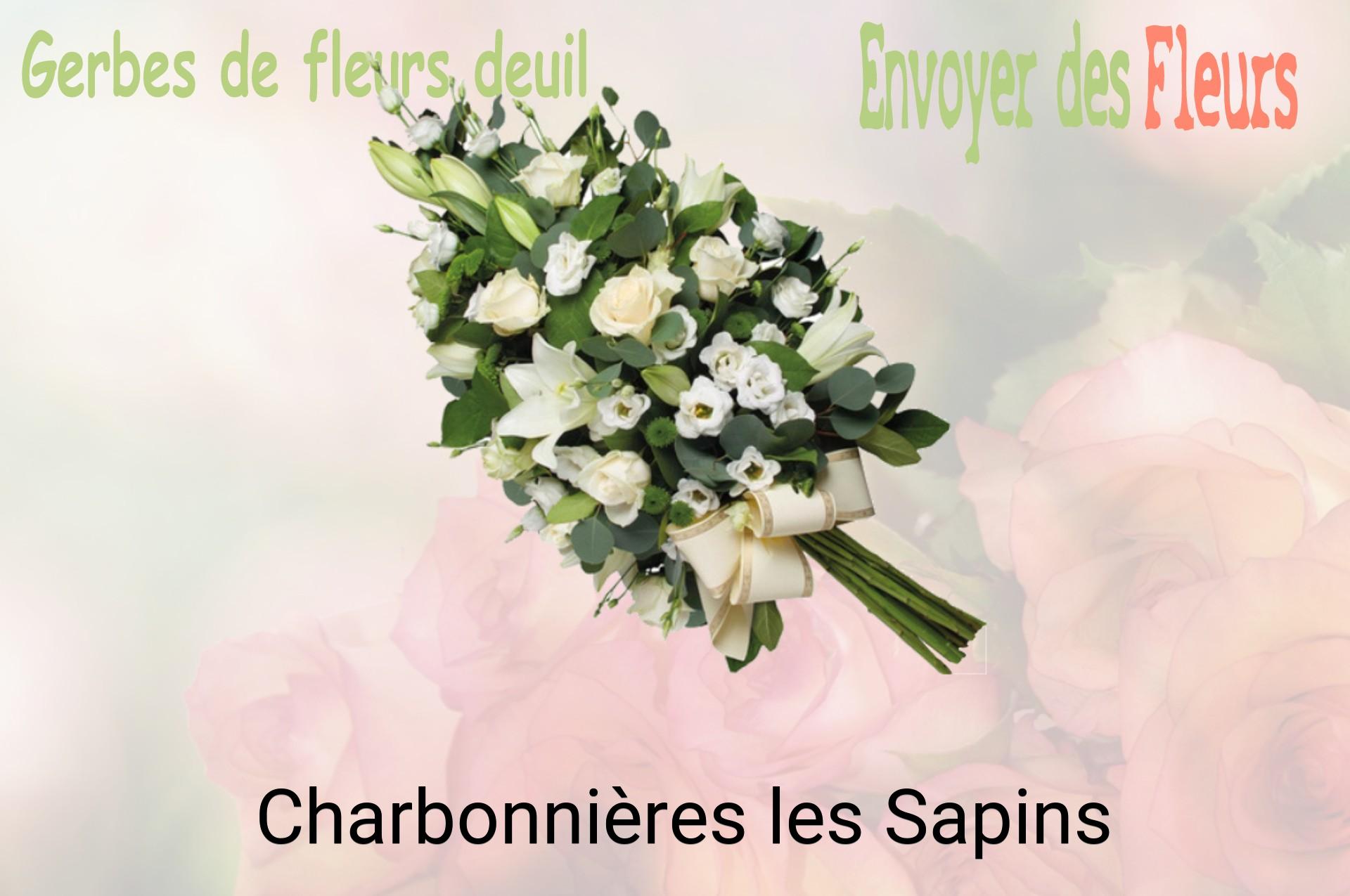 Gerbe de fleurs de deuil livrée à Charbonnières-les-Sapins